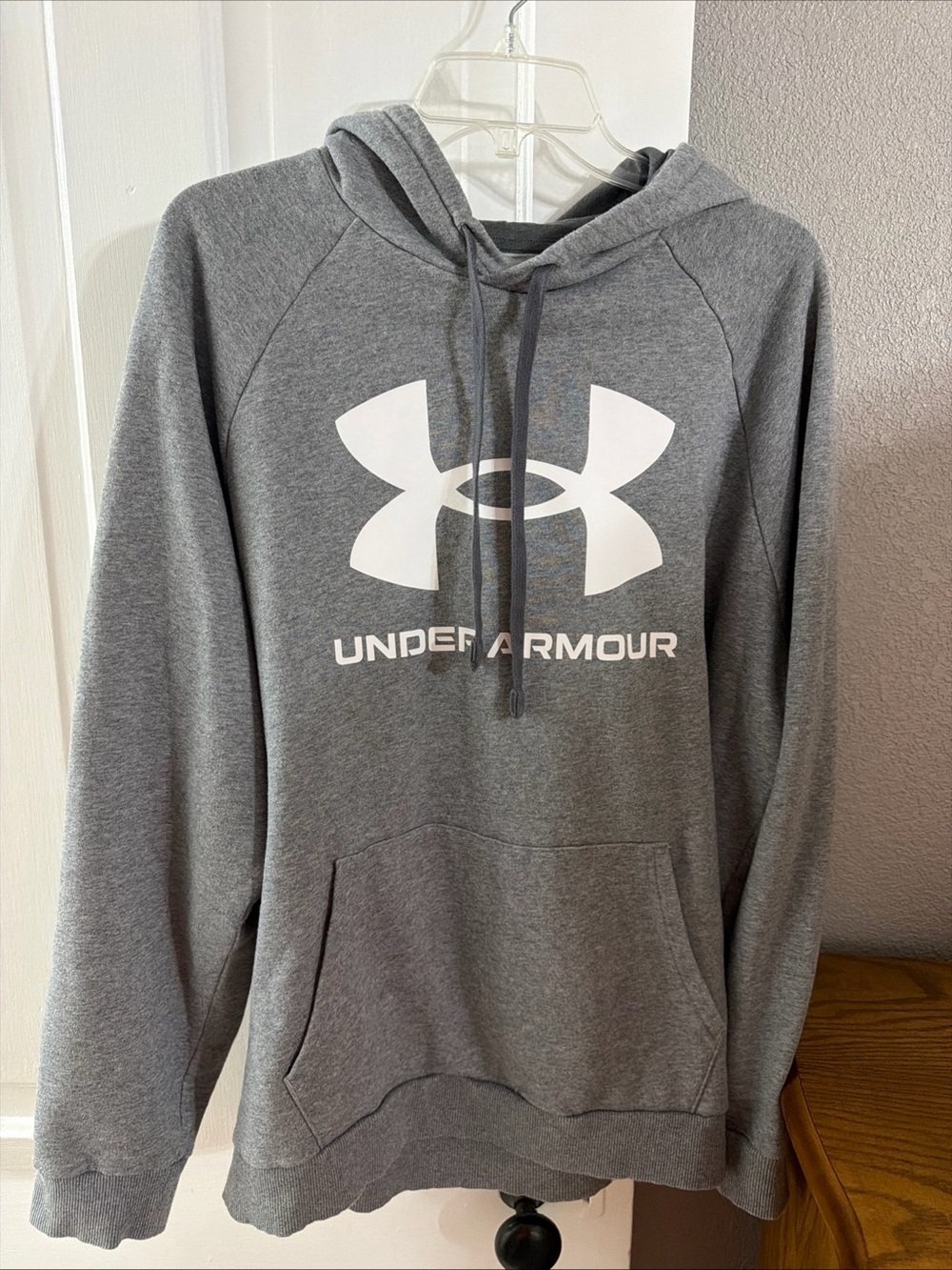 Under Armour Gray Hoodie with White Logo